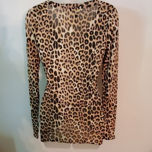 NWT Express Leopard Print Long Sleeve Size Medium - Picture 2 of 2